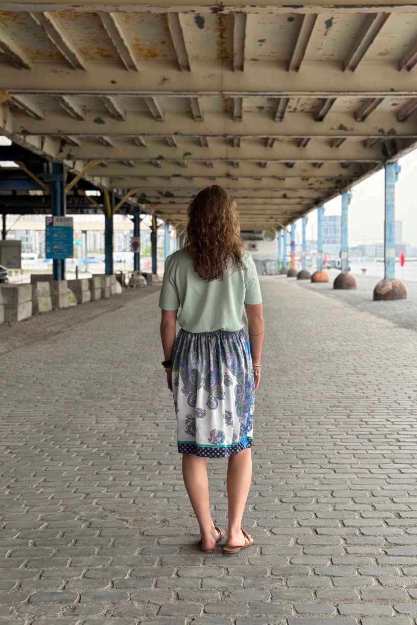 Agathe Paisley jupe soie - Upcyclée