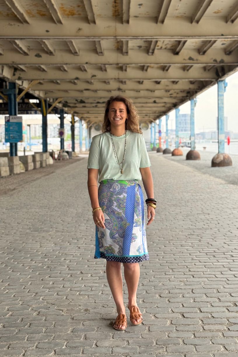 Agathe Paisley jupe soie - Upcyclée