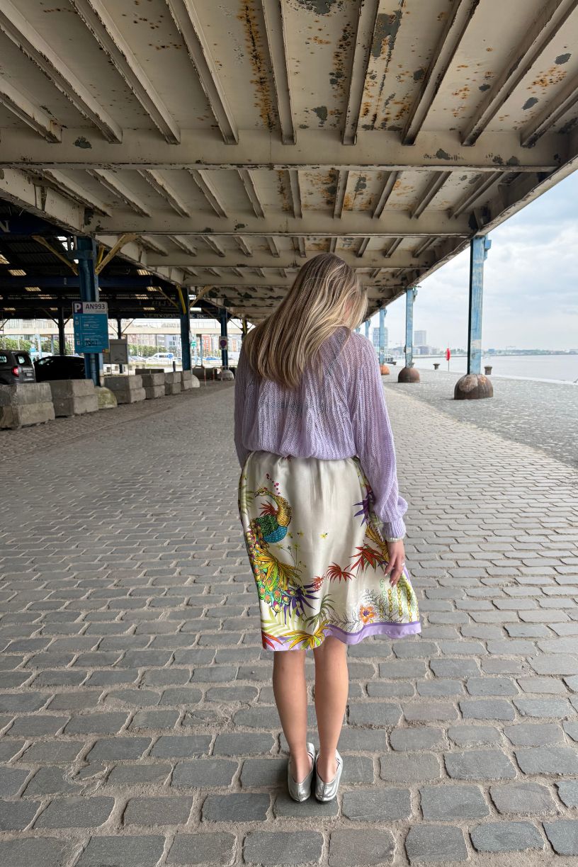 Appolonia Lilac jupe soie - Upcyclée