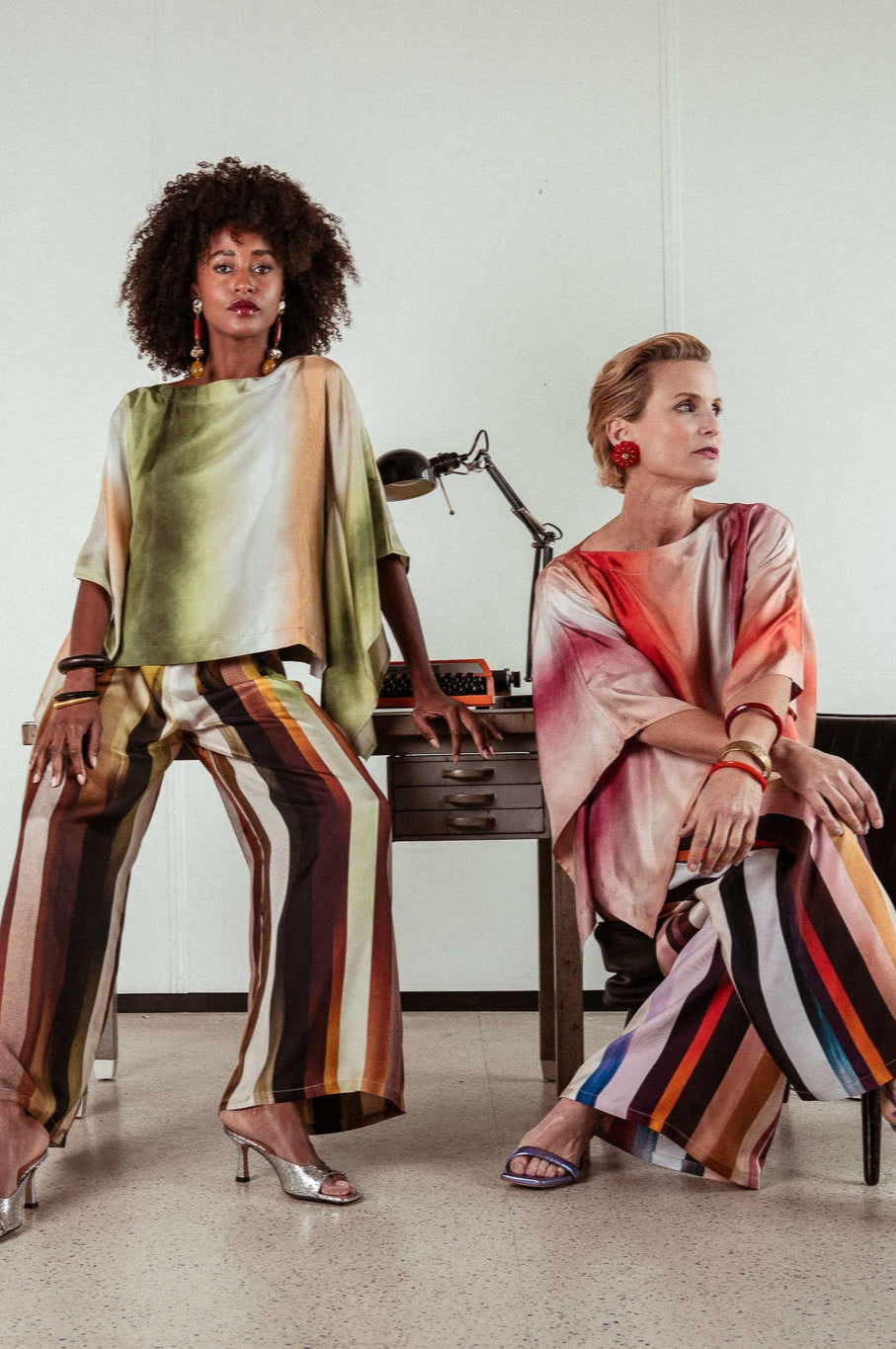 LANG zijden blouse