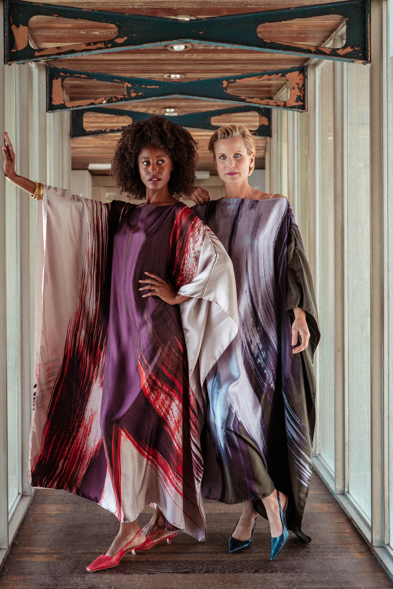 LEILA silk kaftan dress