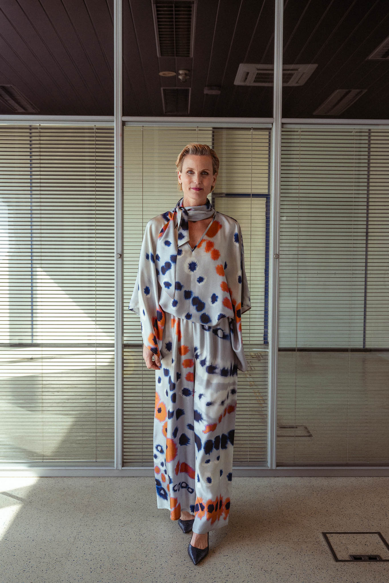 EMERSON silk trousers