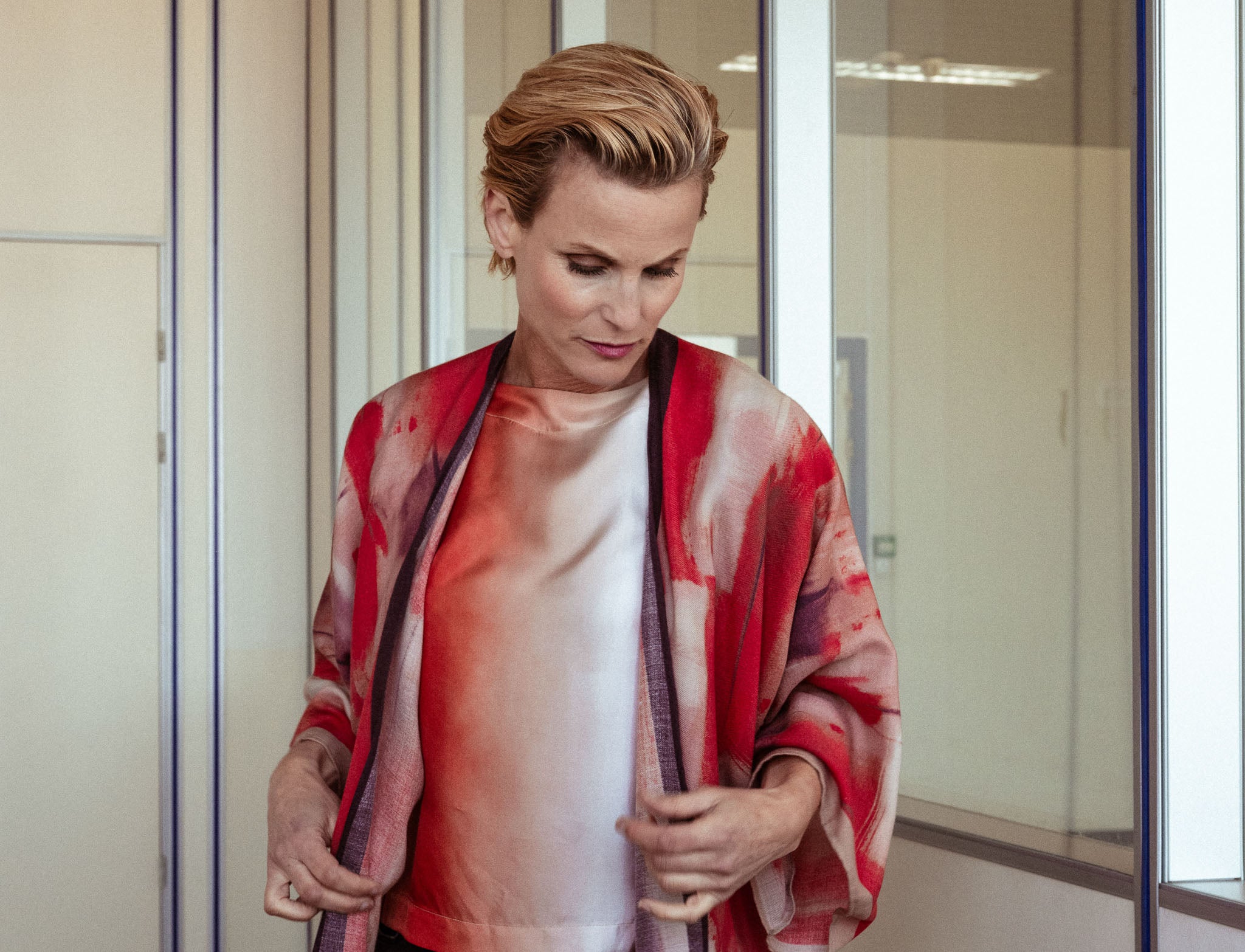 LANG zijden blouse