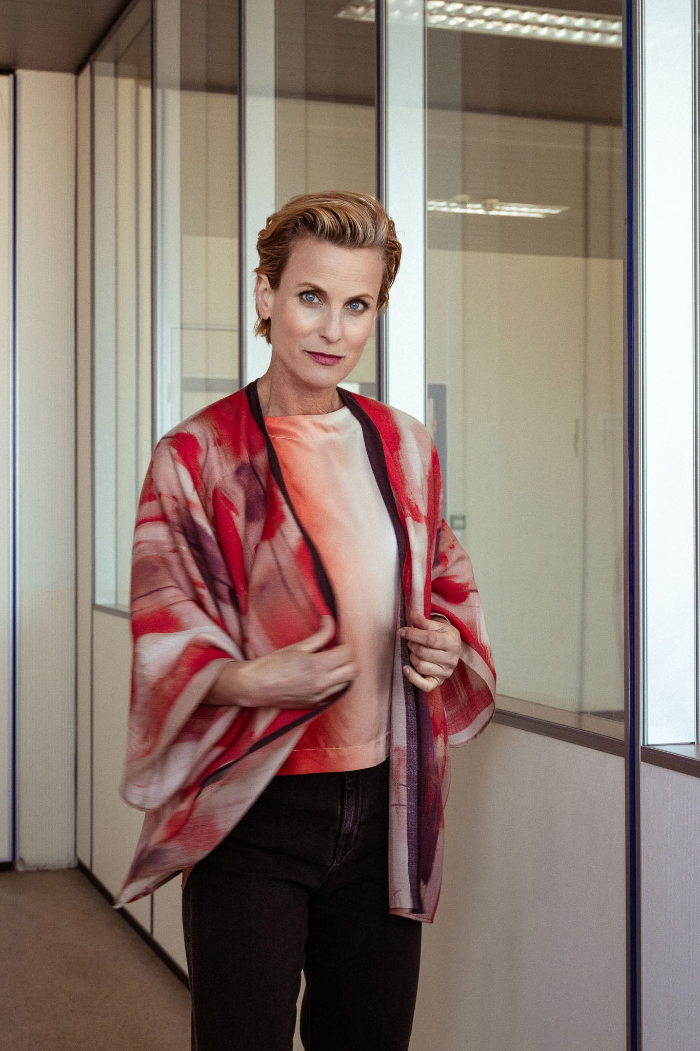 LANG zijden blouse