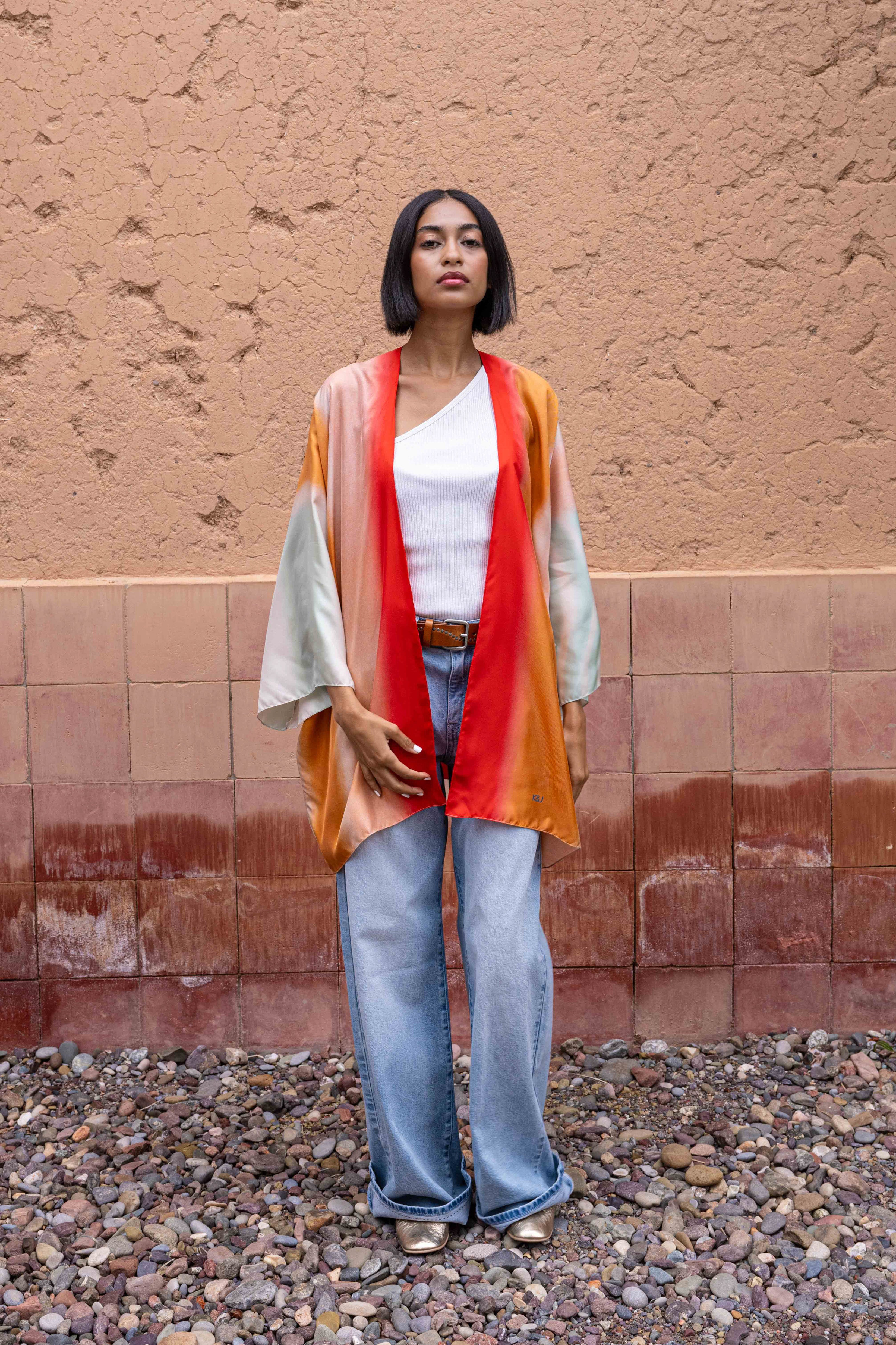 DELPHI silk kimono