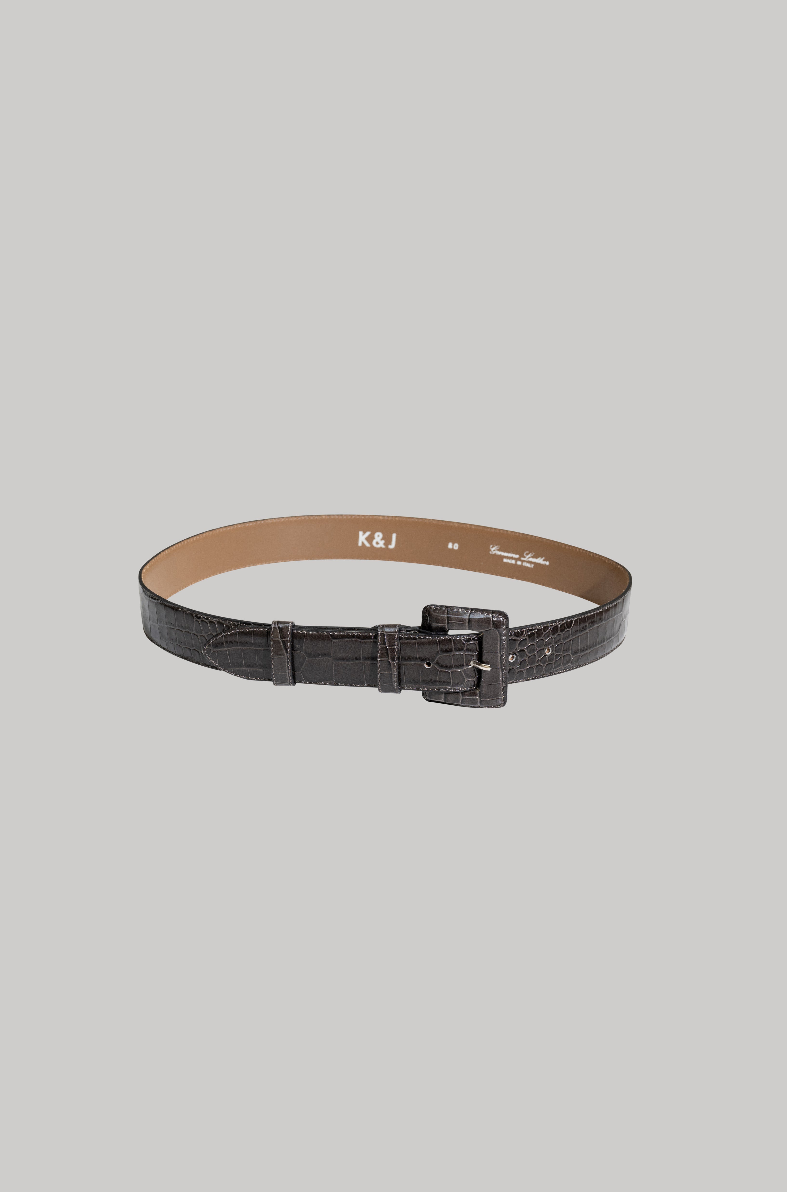 SHERRY CROCO leather belt