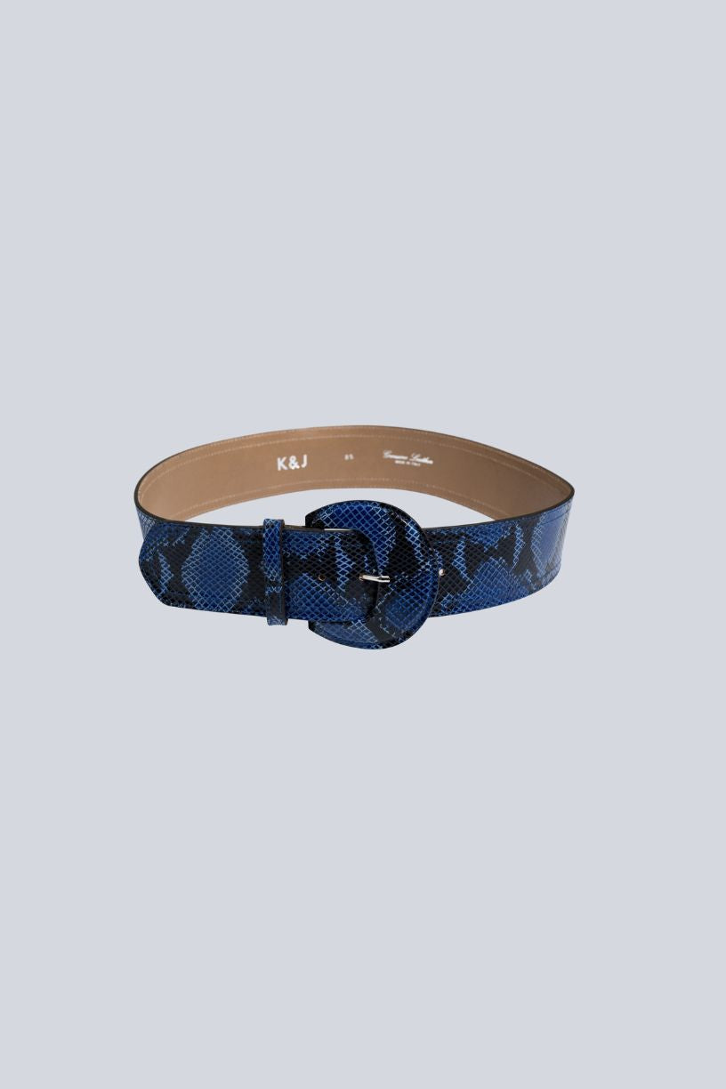 TABITHA snake-print leather belt