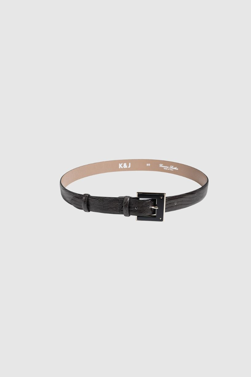 TIGER leather belt