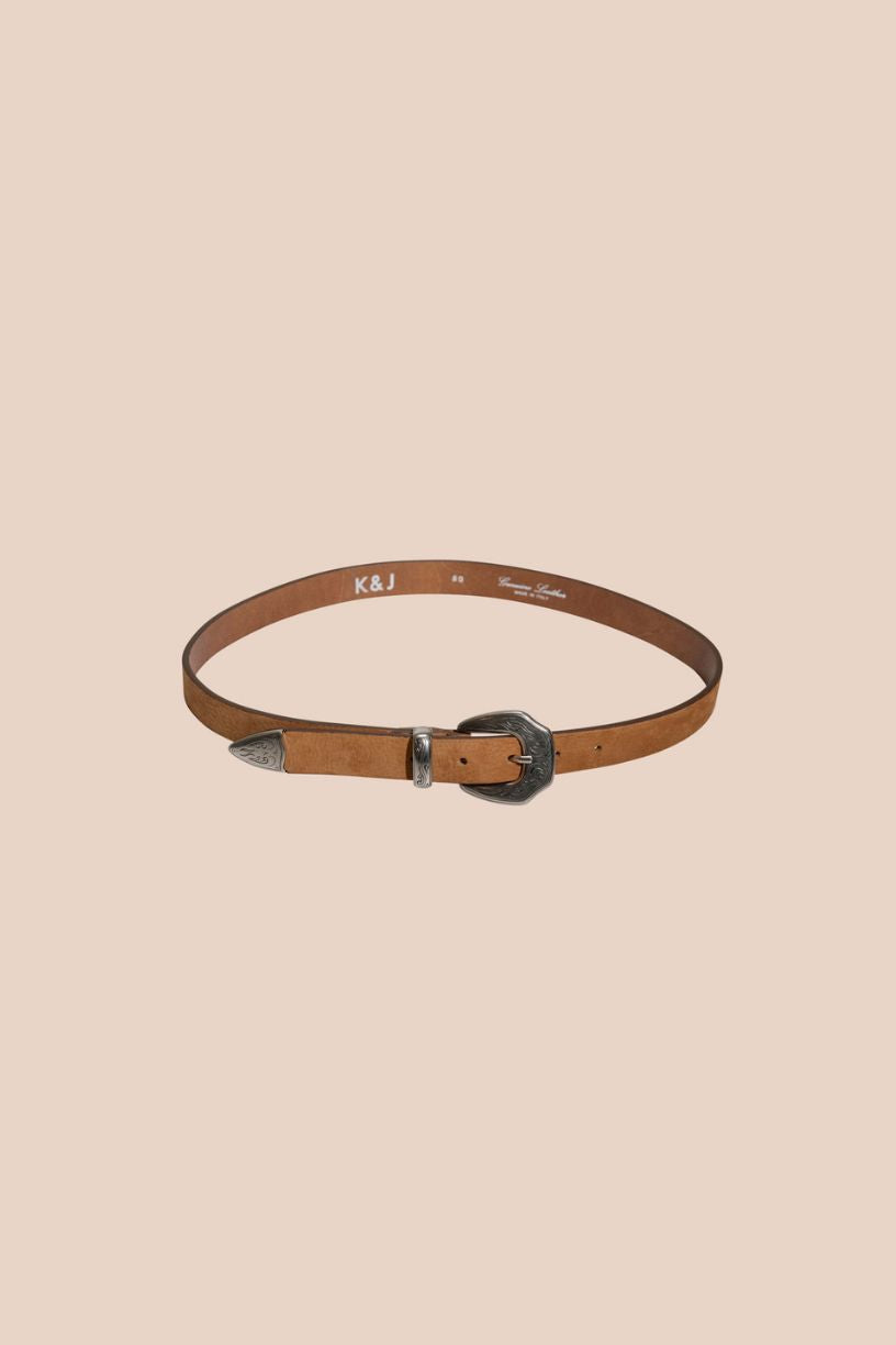 WINSLOW nabuk leather belt