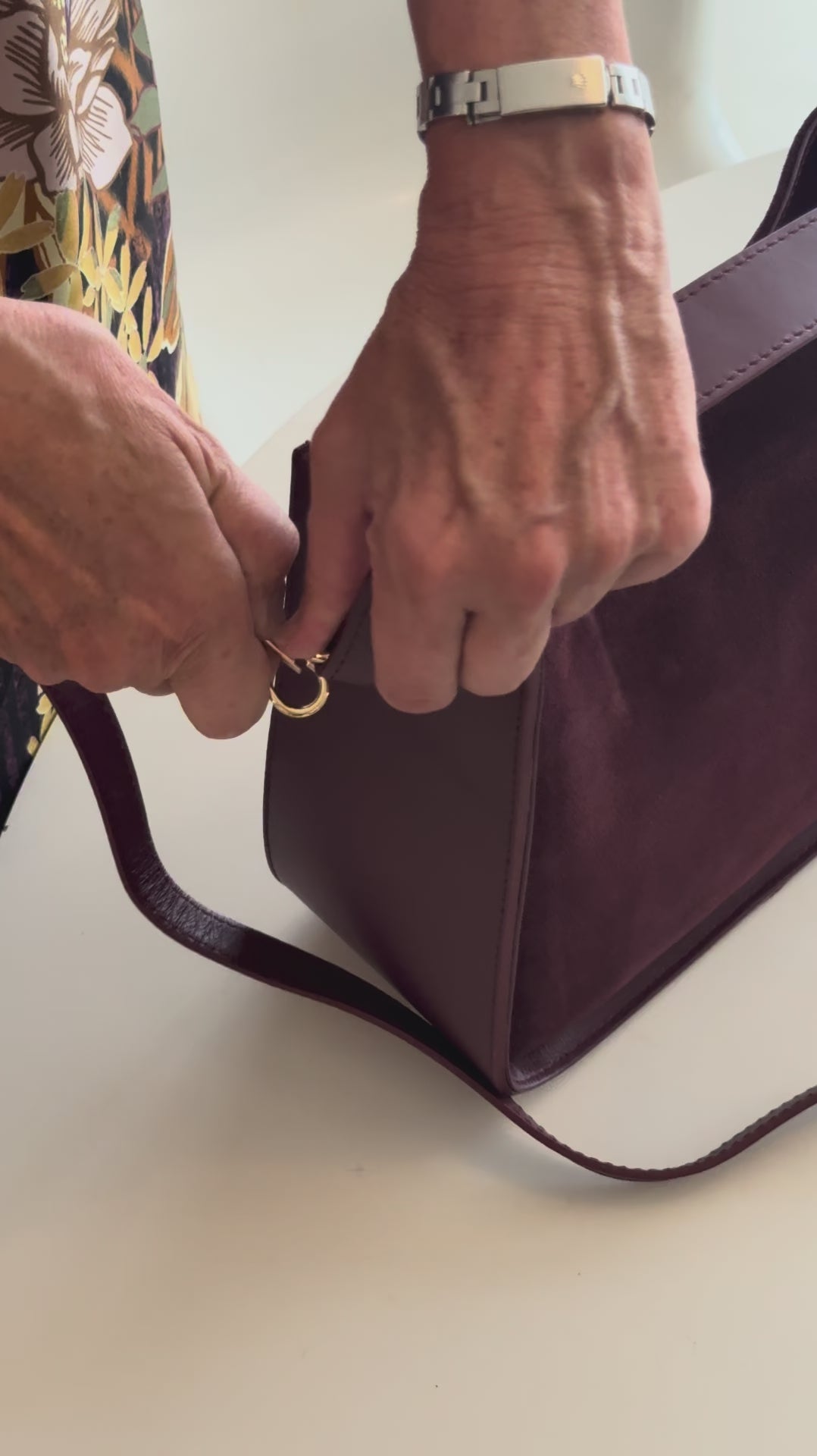 BRONX sac cuir et daim