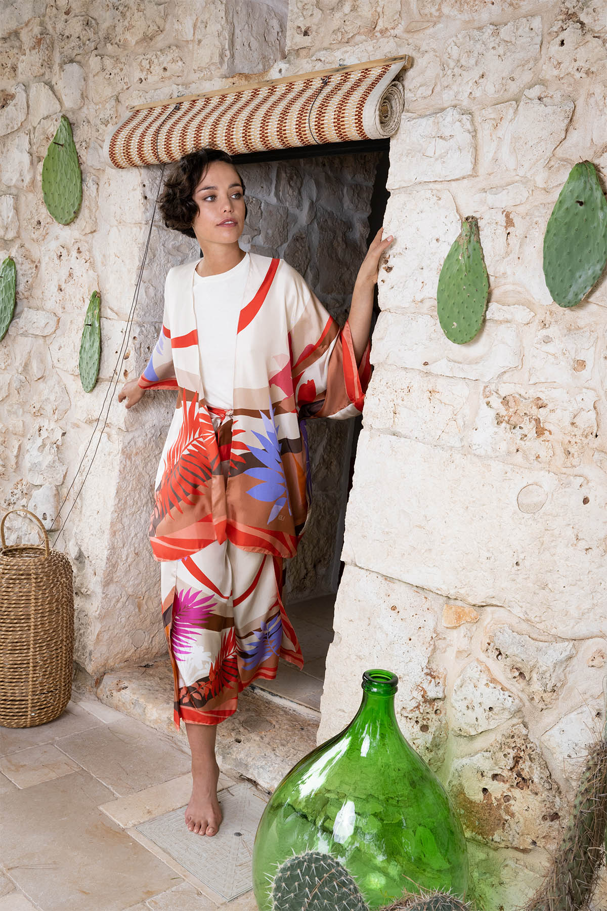 ROBBIE silk kimono