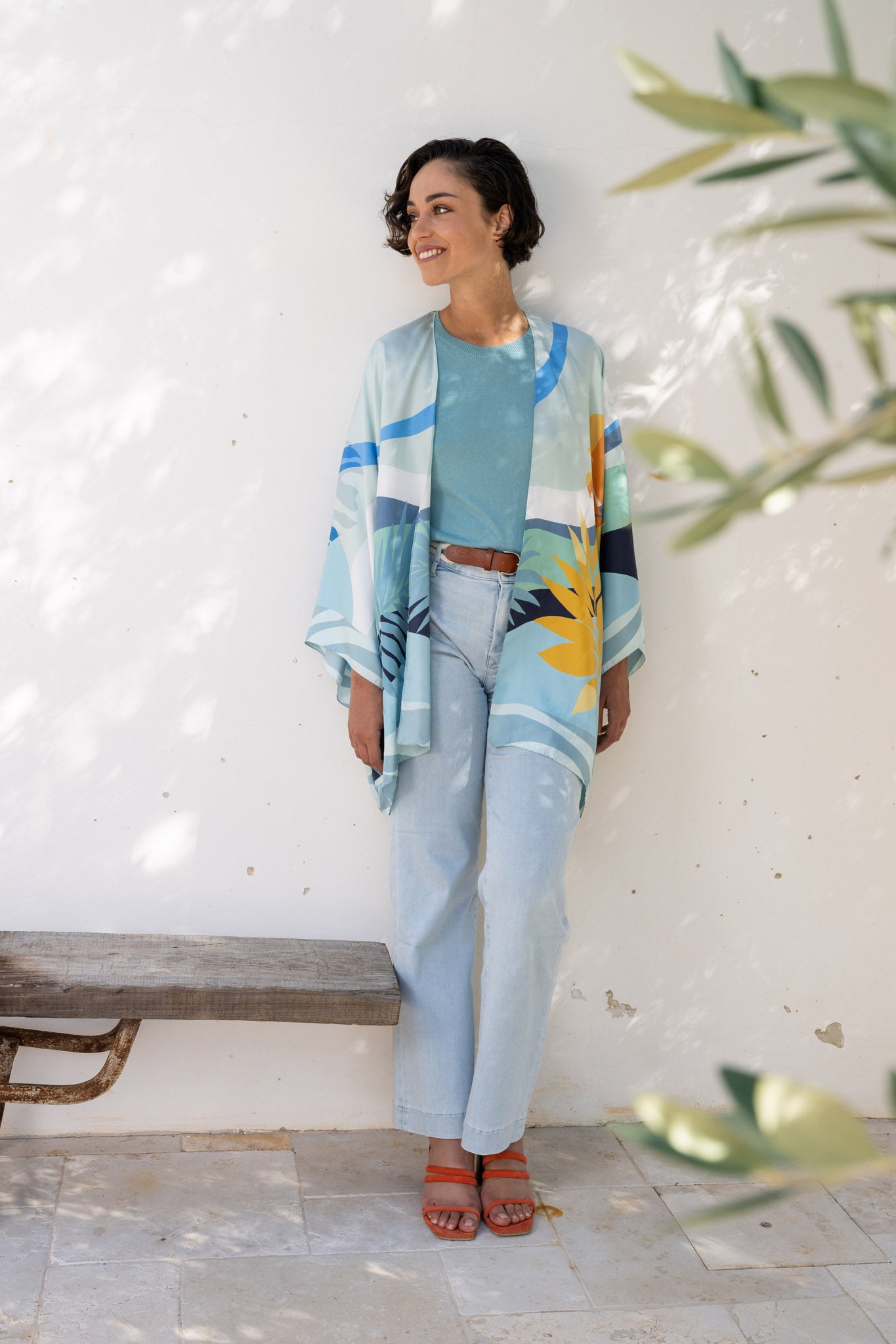 ROBBIE silk kimono