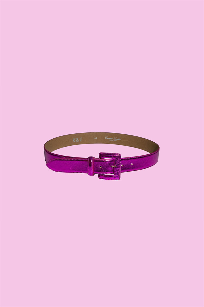 SHERRY metallic leather belt