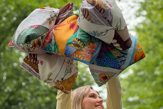 The upcycled silk cookie bag