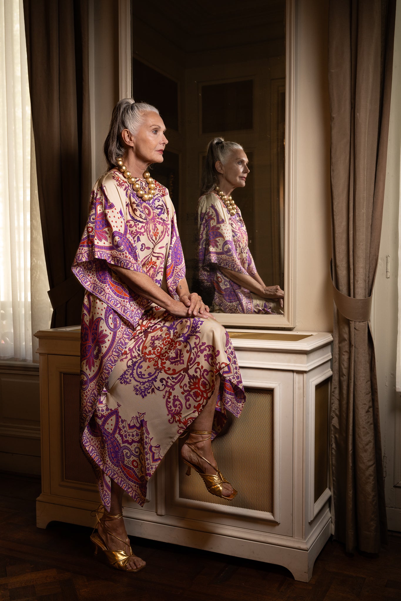 MERCEDES silk dress