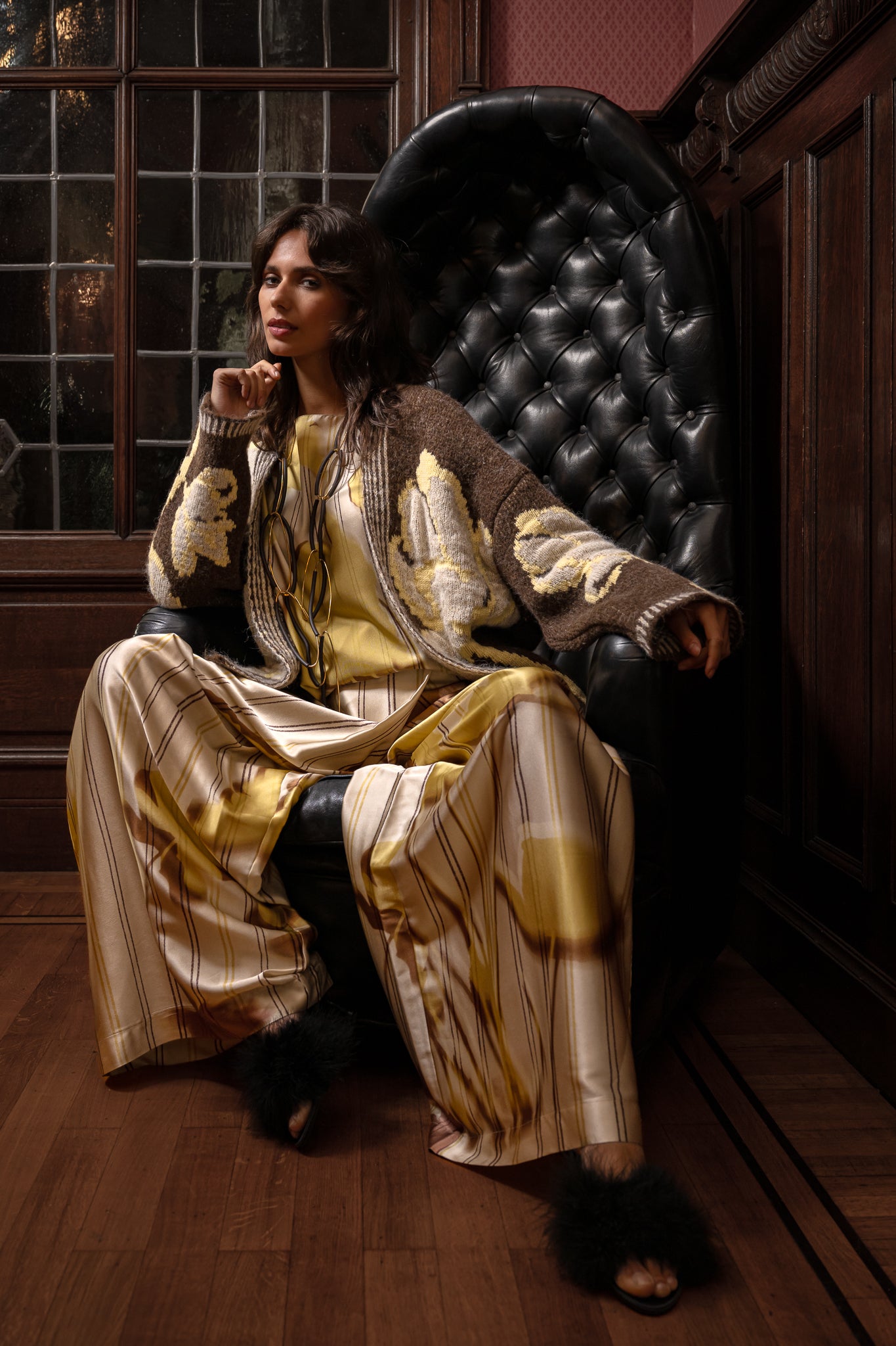 MONTREL silk trousers