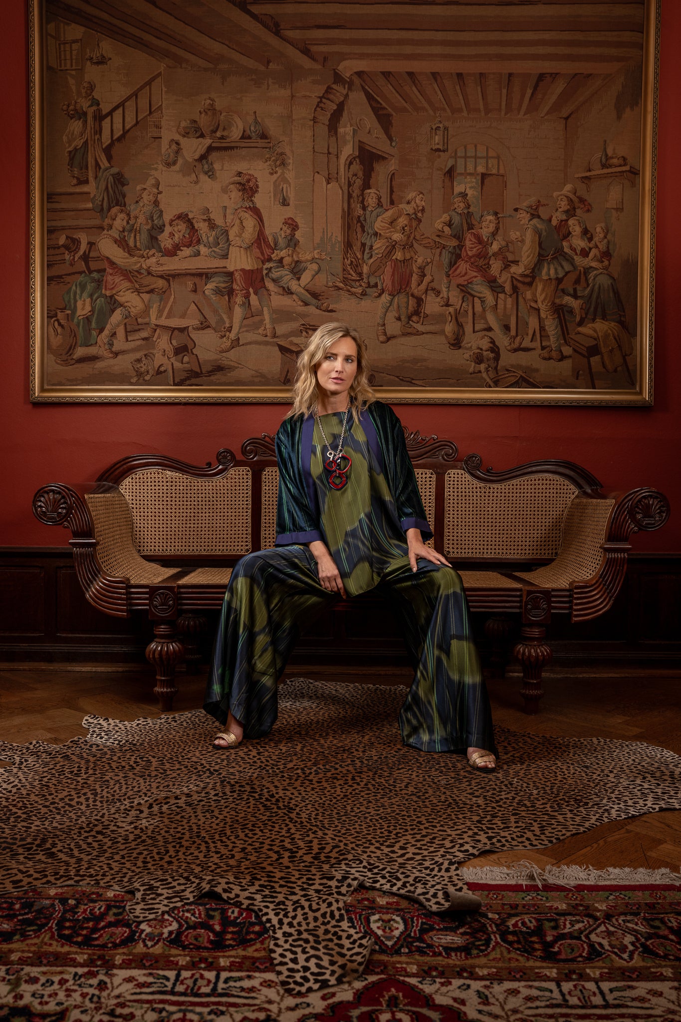 MORRIS velvet kimono