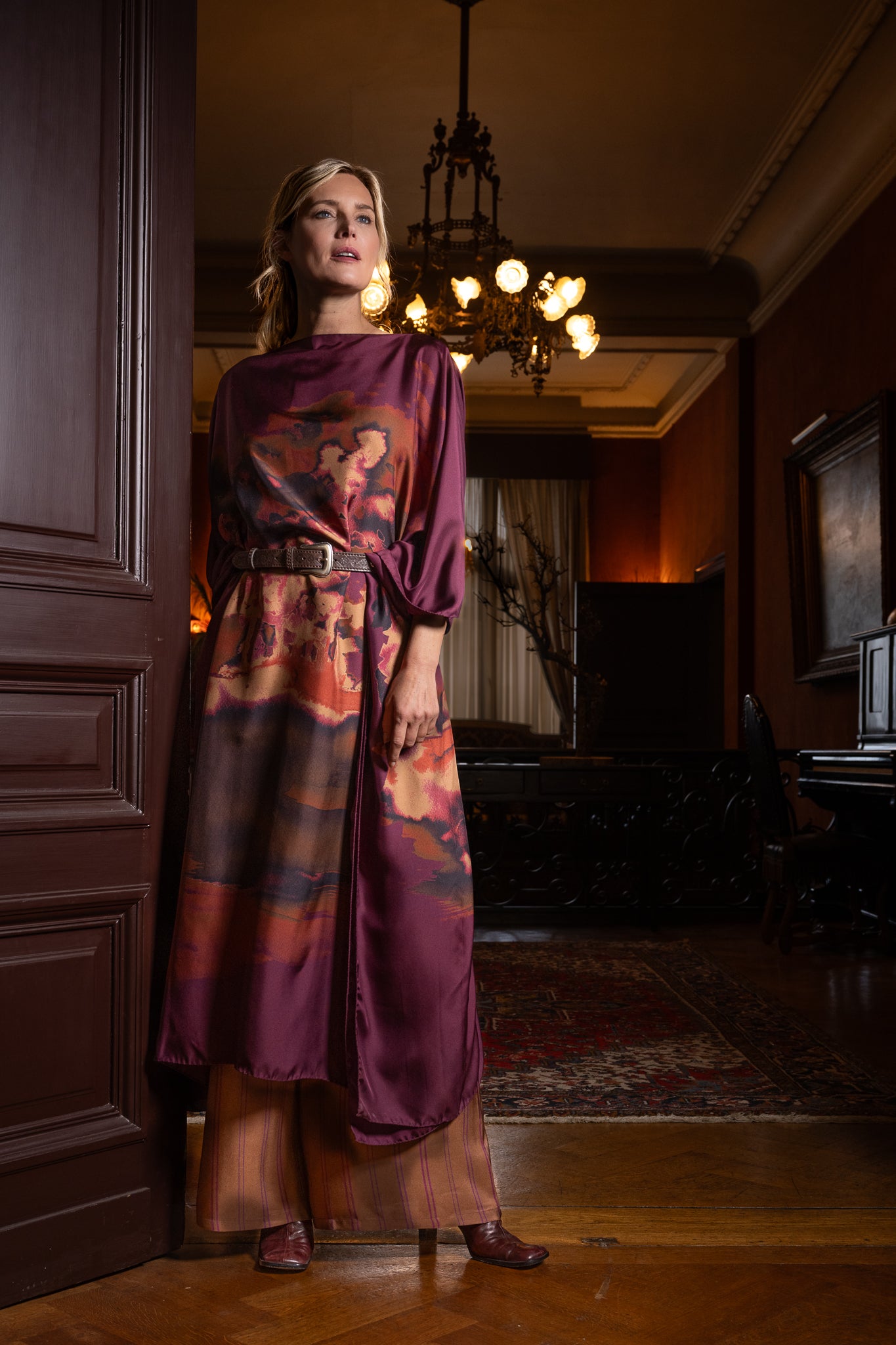 MURRAY silk kaftan dress
