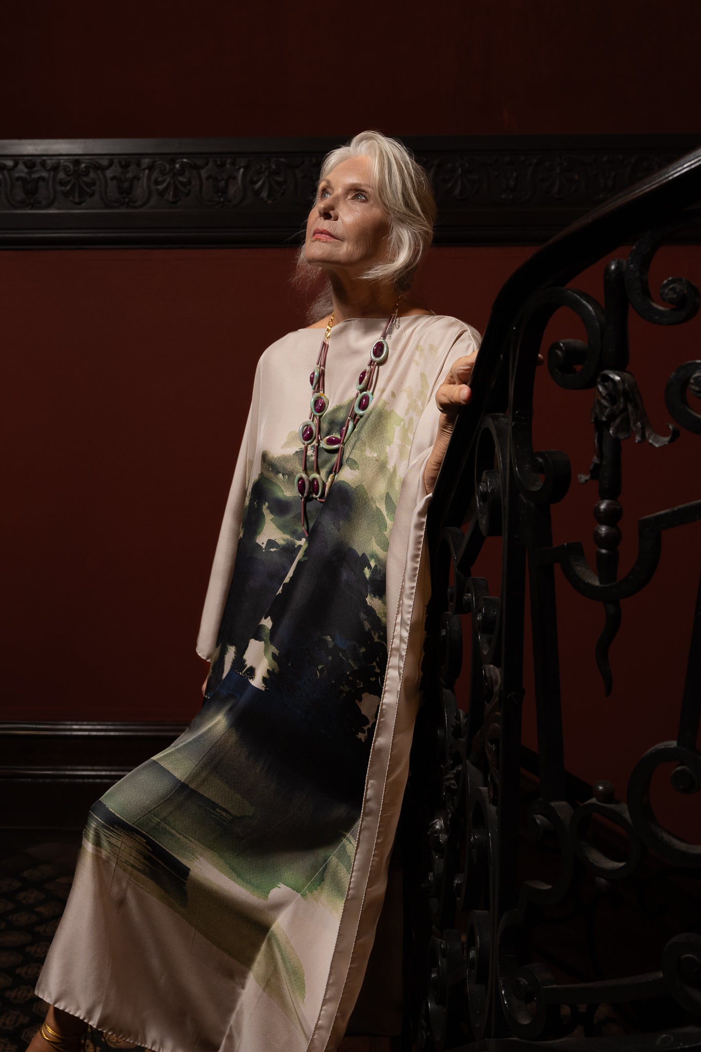 MURRAY silk kaftan dress