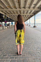 Ambergele zijden rok - Upcycled