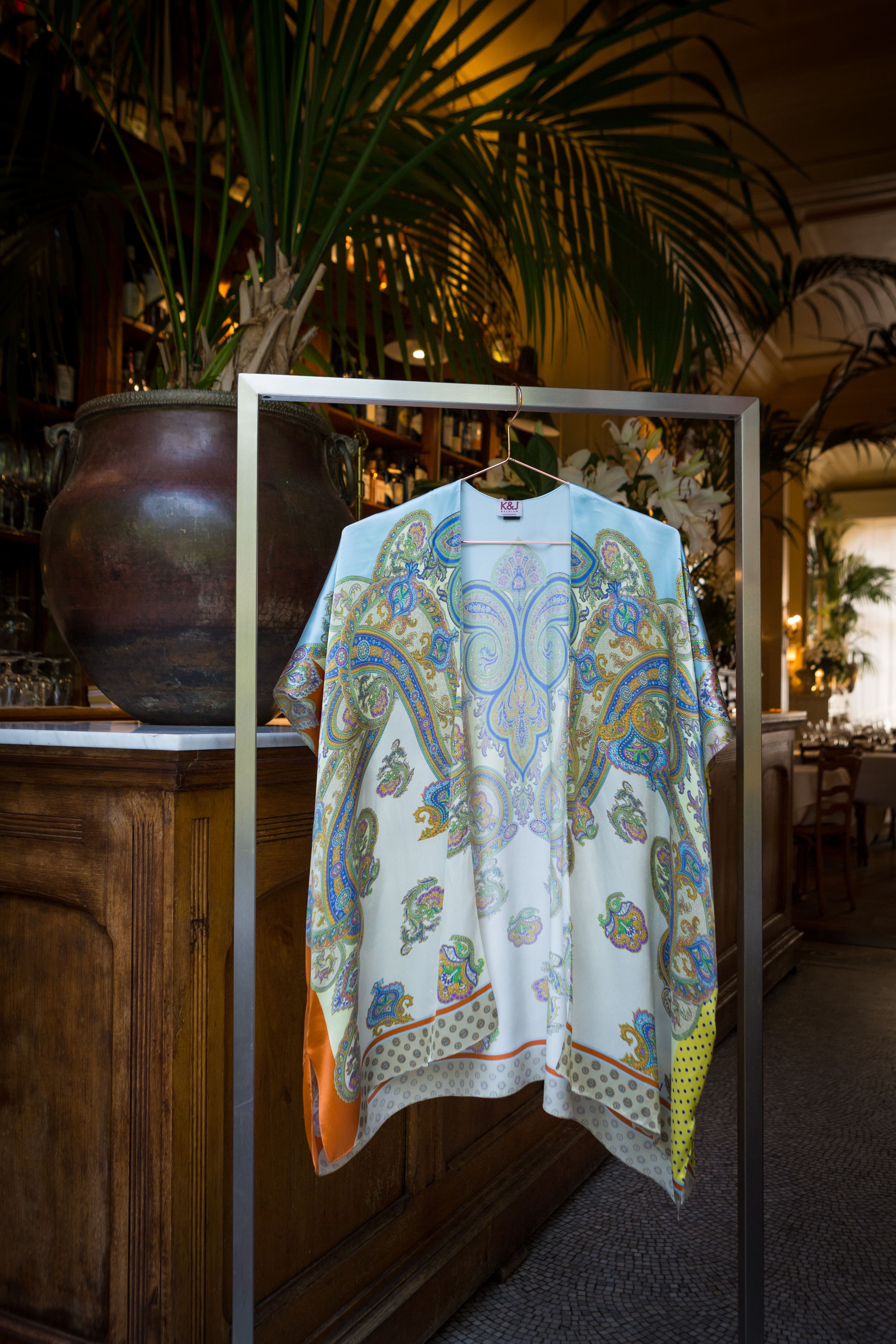 AGATHE silk kimono