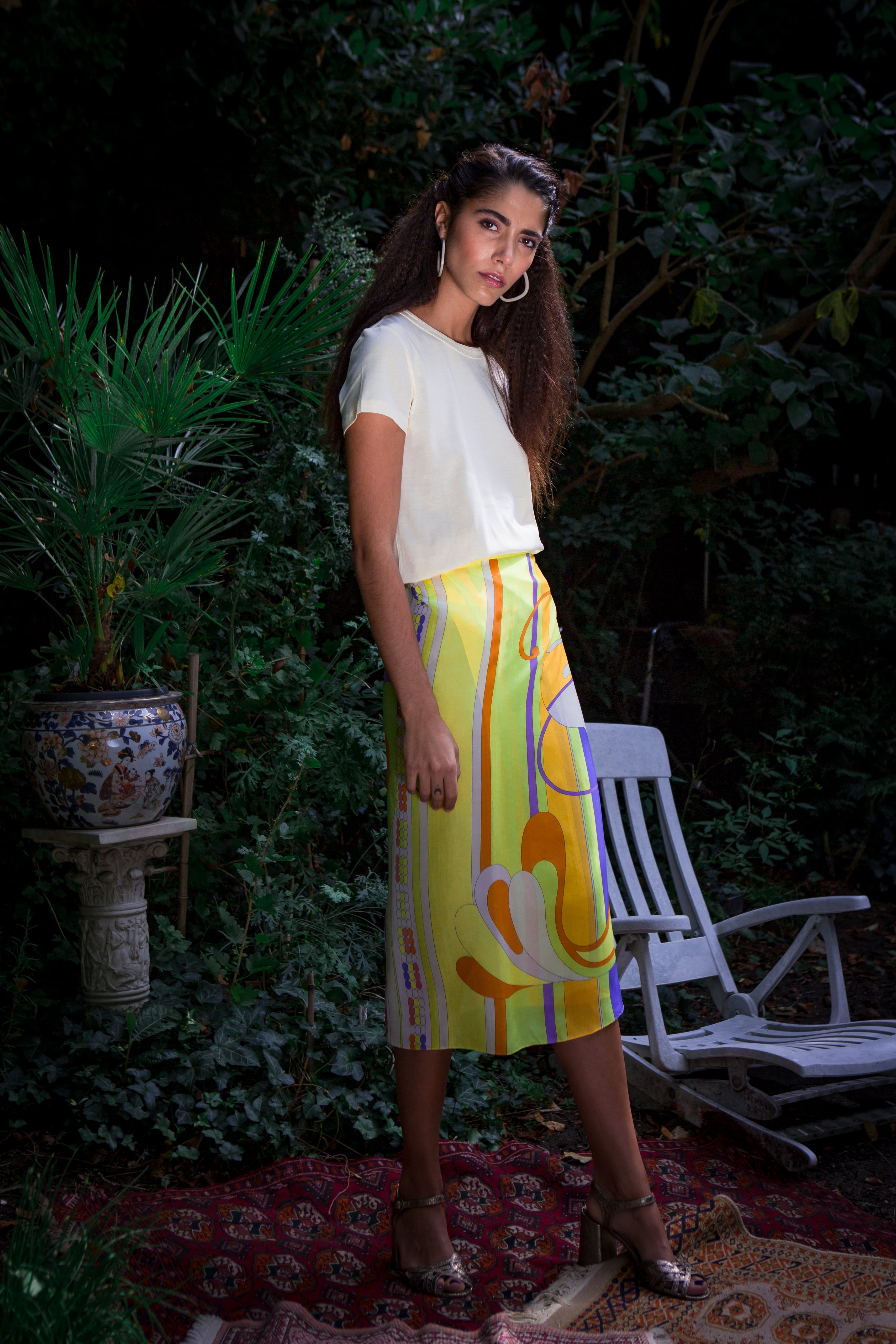 ARTEMIS silk skirt