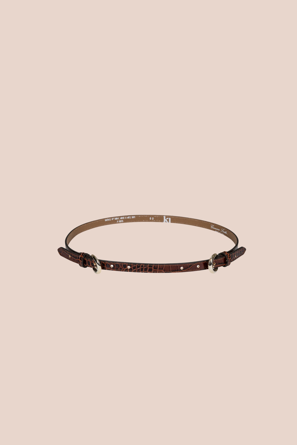 WEI croco leather belt