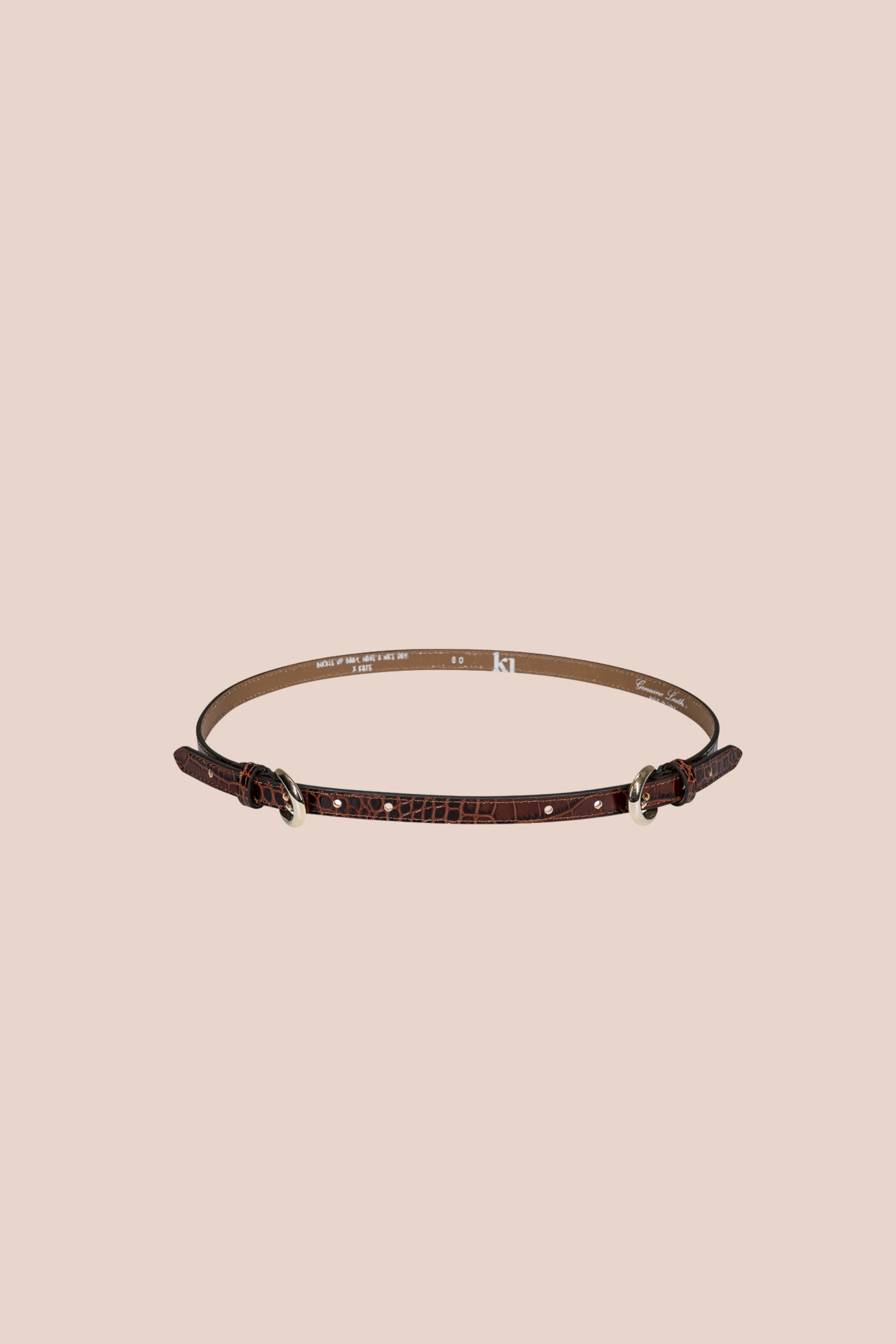 WEI croco leather belt