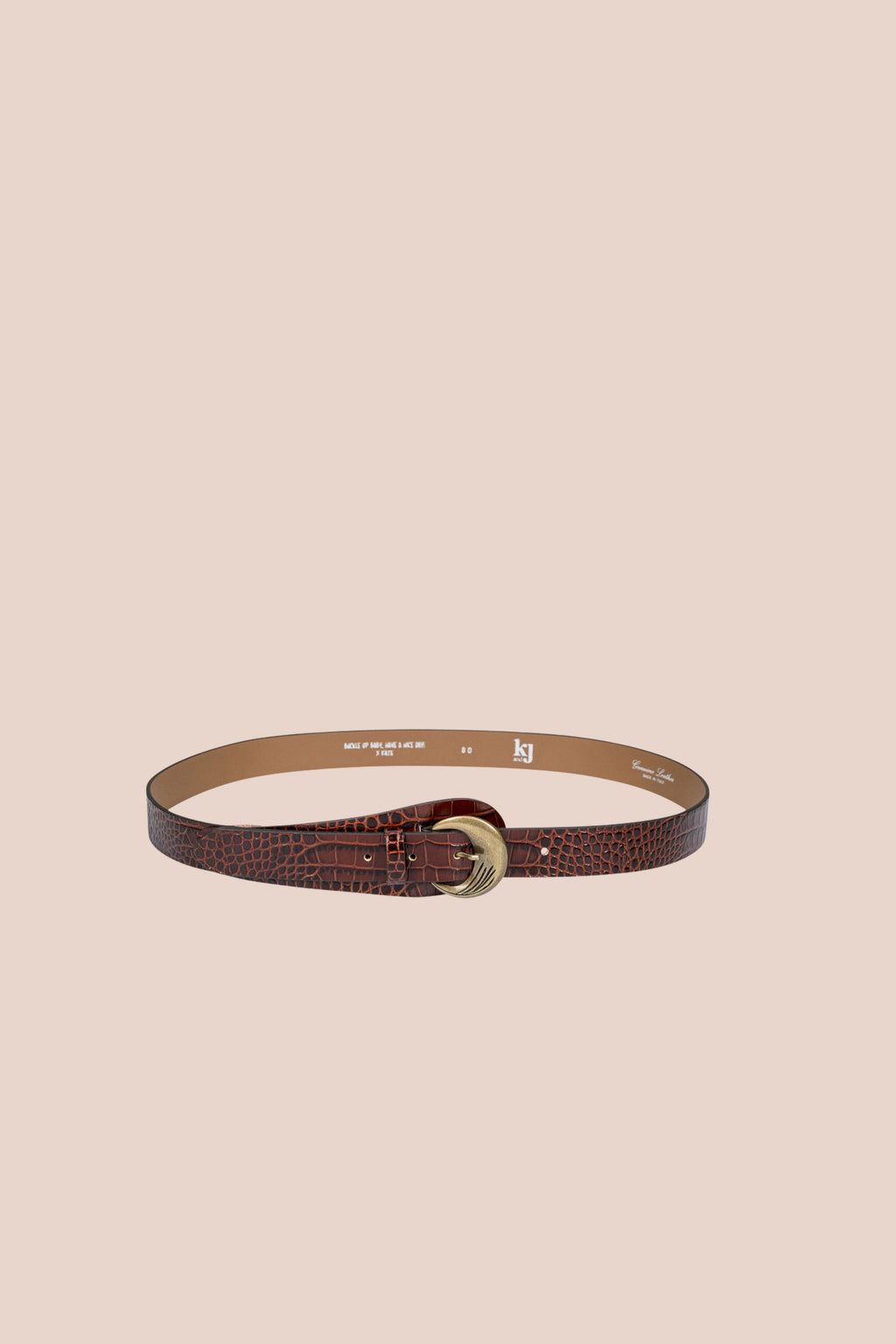 WENKE croco leather belt