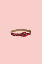 SHERRY snake-print leather belt