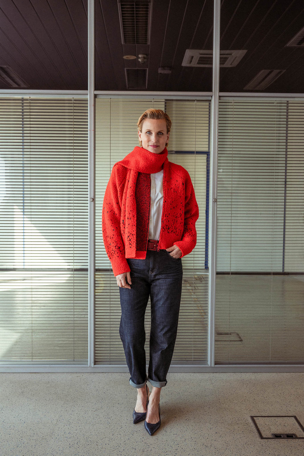 ODE knitted scarf