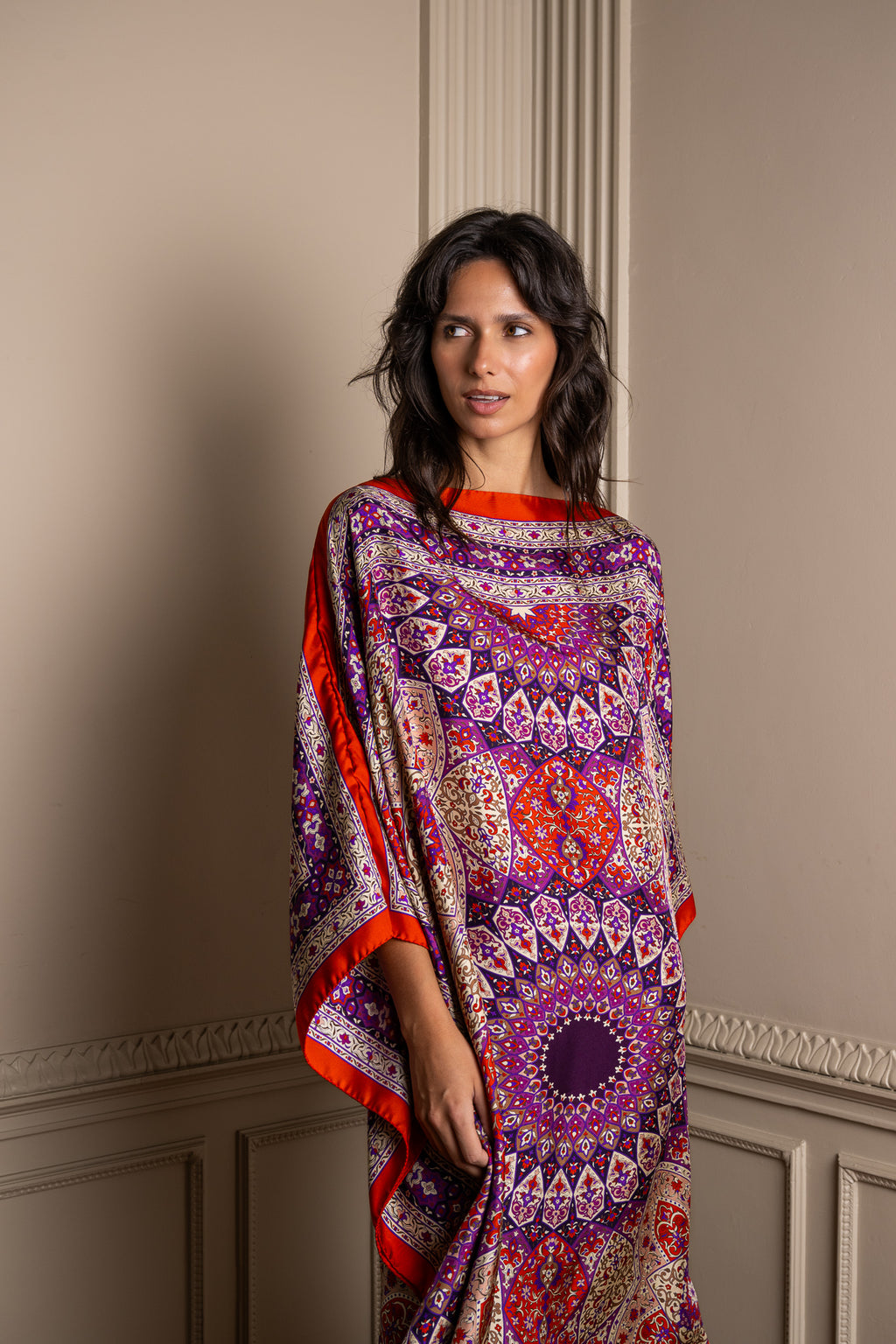 MELISSA silk kaftan dress