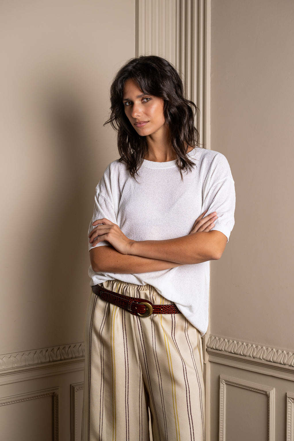 WENKE croco leather belt