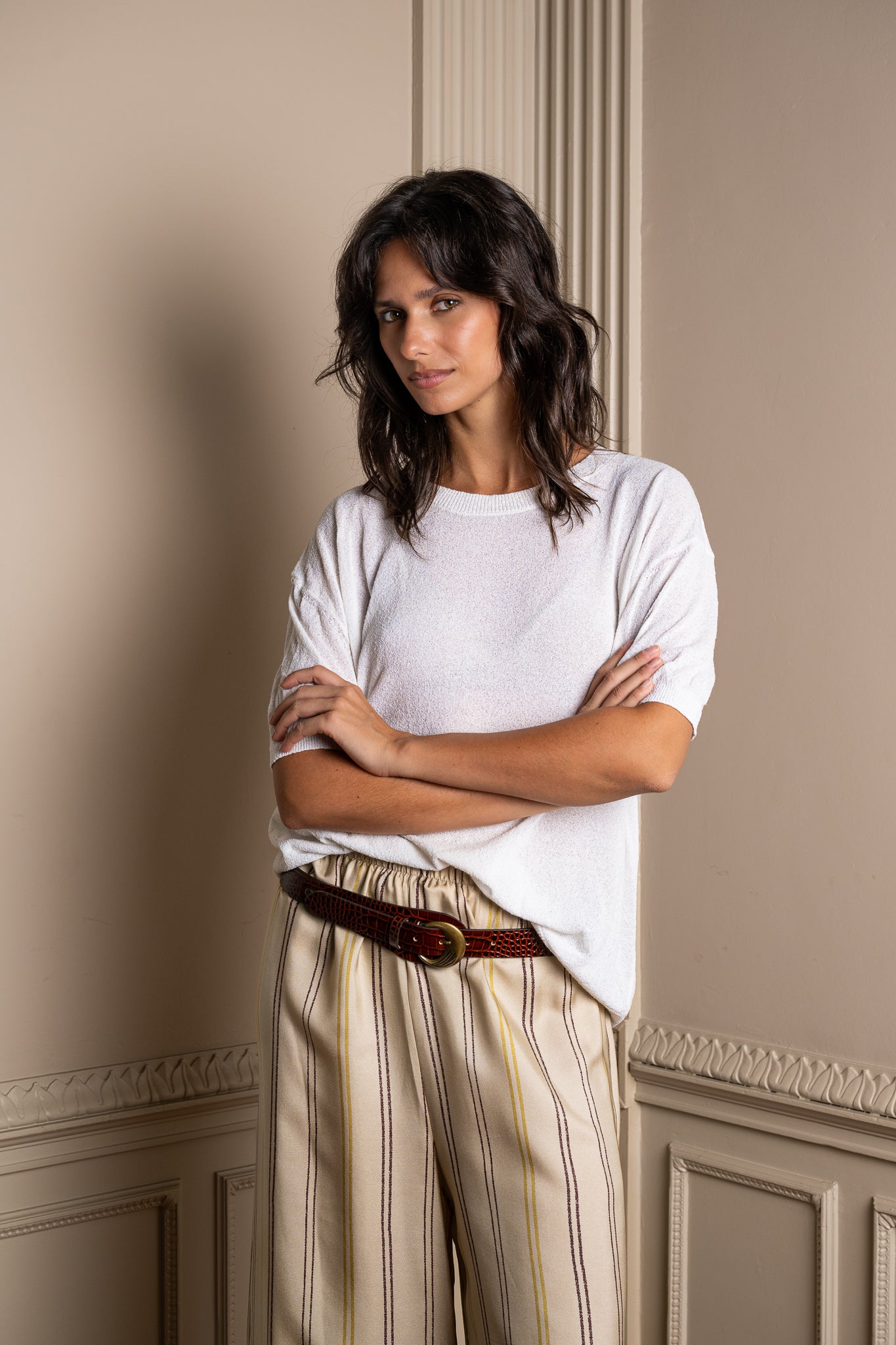 WENKE croco leather belt