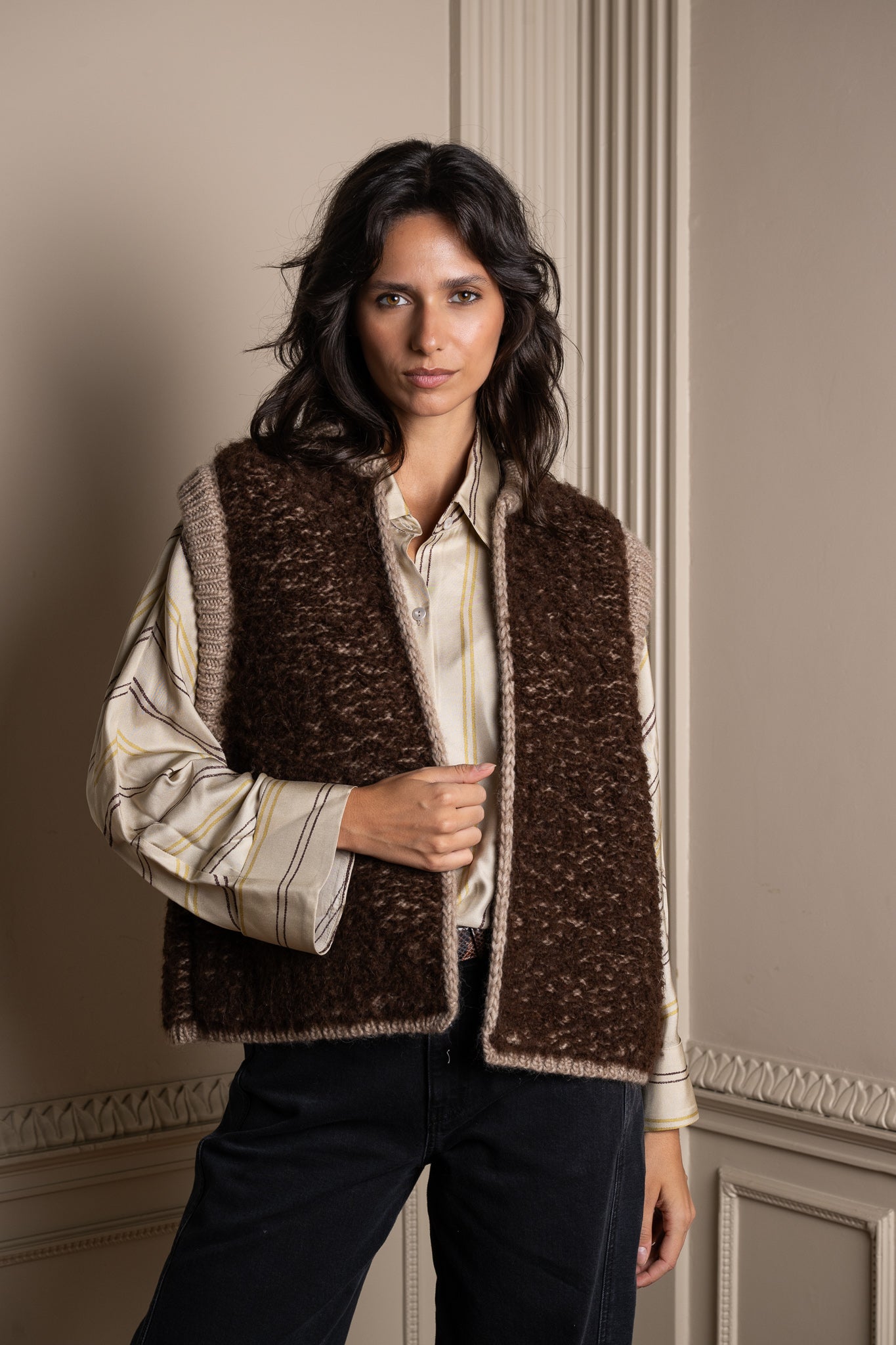 OSLO BIG gilet tricot