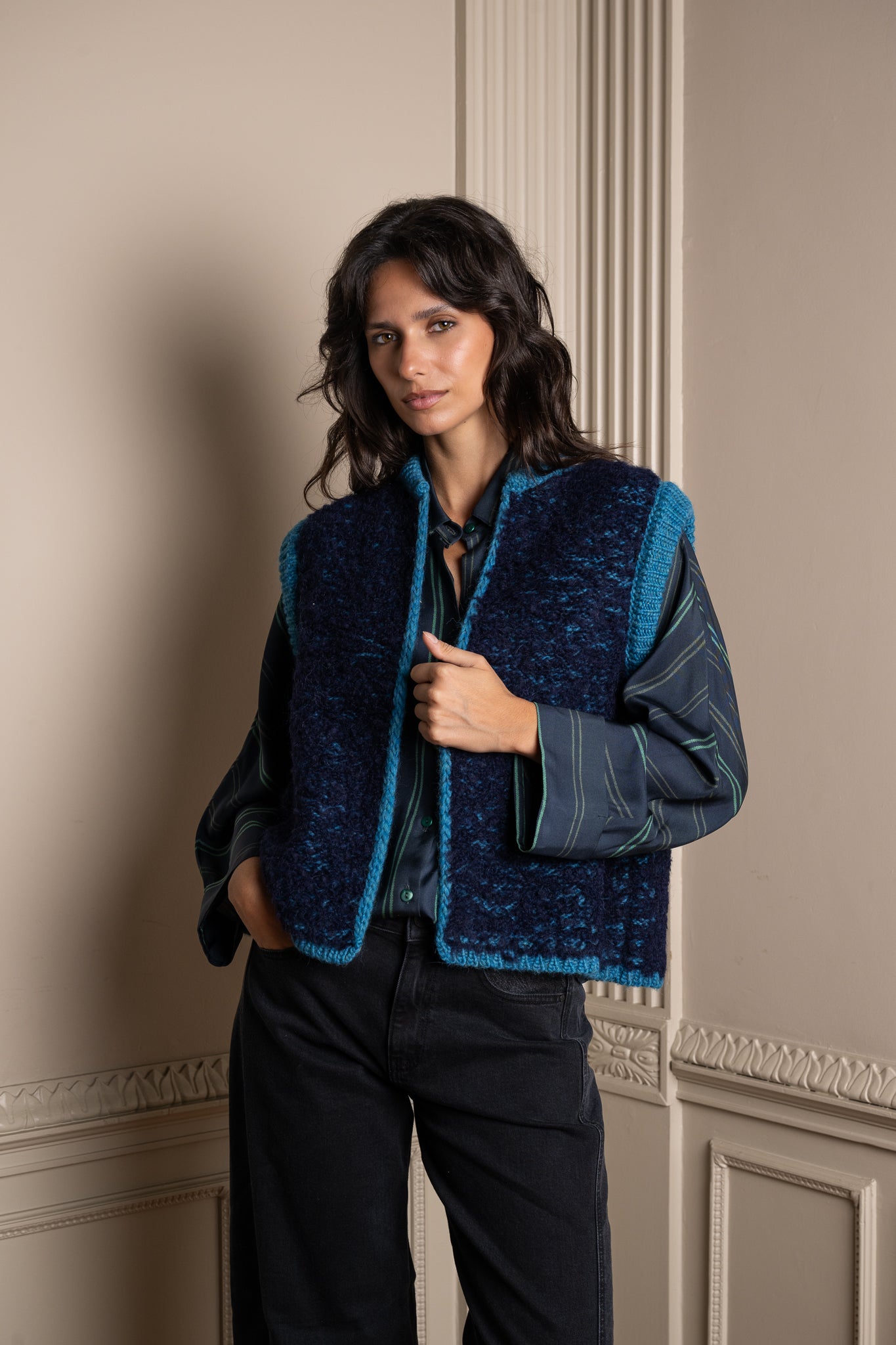 OSLO BIG gilet tricot