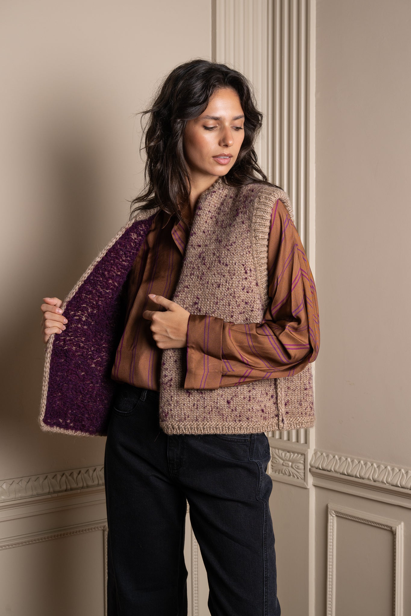 OSLO BIG gilet tricot