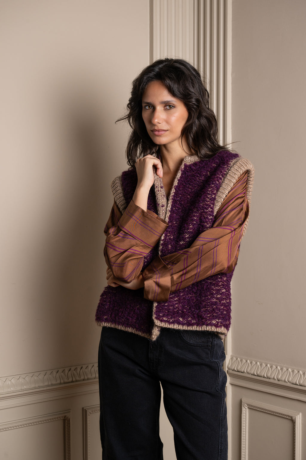 OSLO BIG gilet tricot