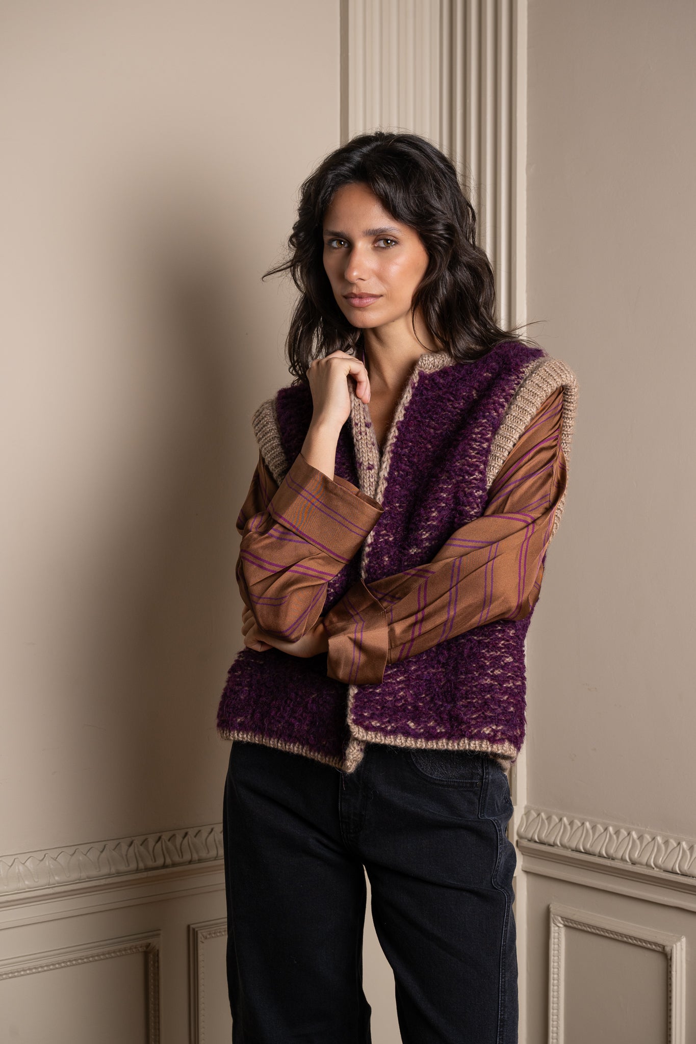 OSLO BIG gilet tricot