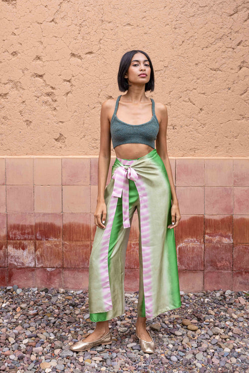 DELPHUS silk trousers