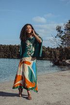 MARIET silk kimono blouse