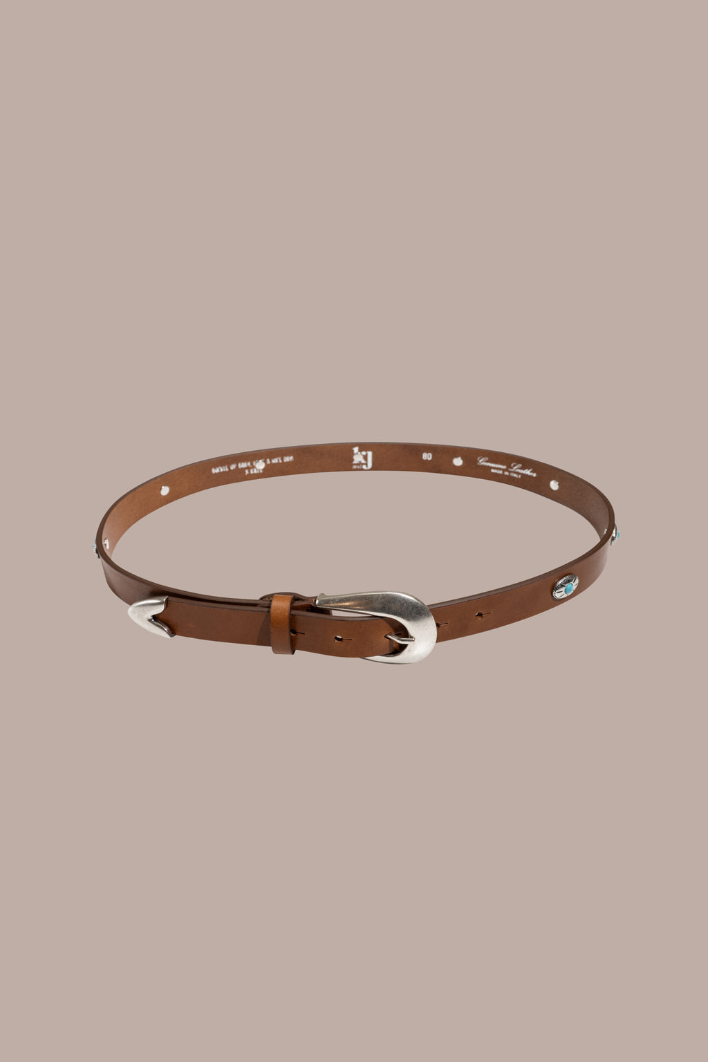 WEST leren riem met studs