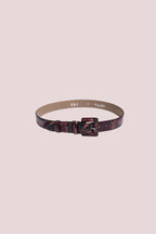 SHERRY snake-print leather belt