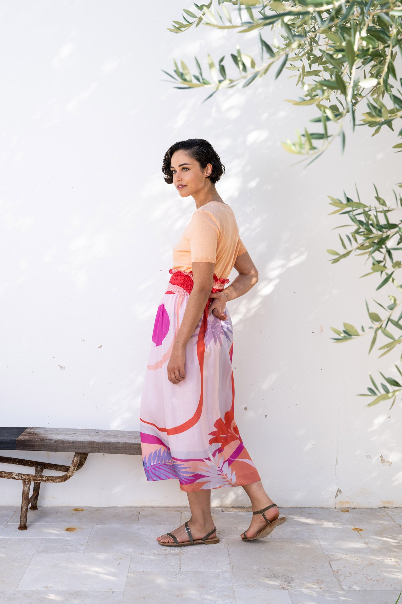 ROBERTA silk skirt