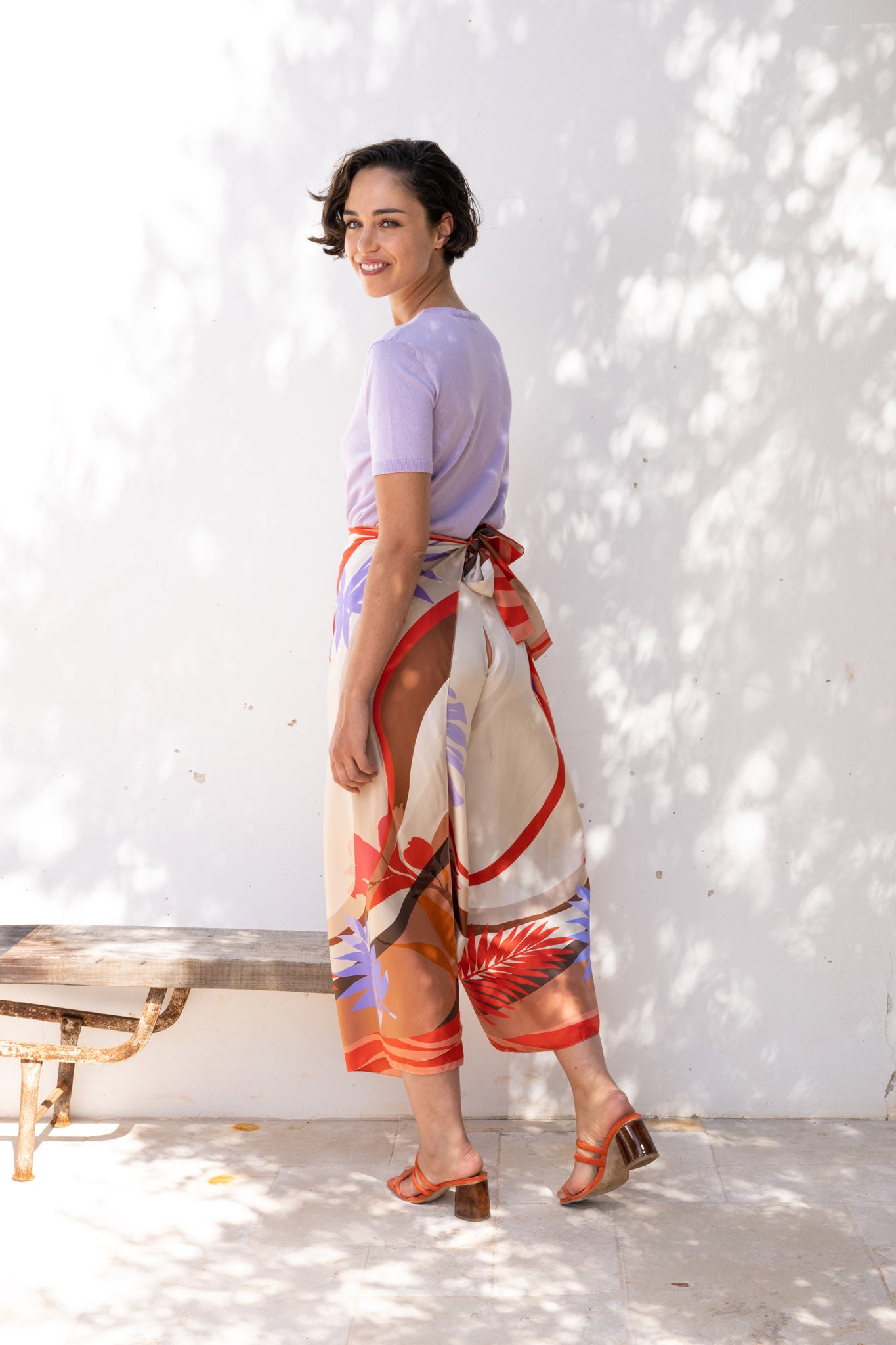 ROBERTO silk pants