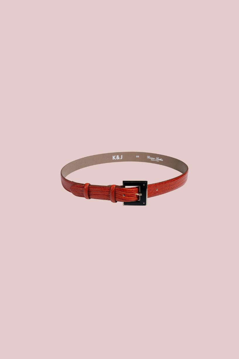 TIGER leather belt