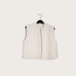 Wool white short vest with soft details