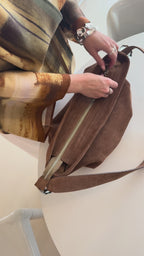 BROOKS suede bag