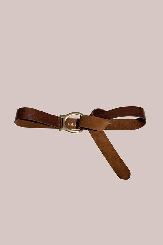 TREY leather belt