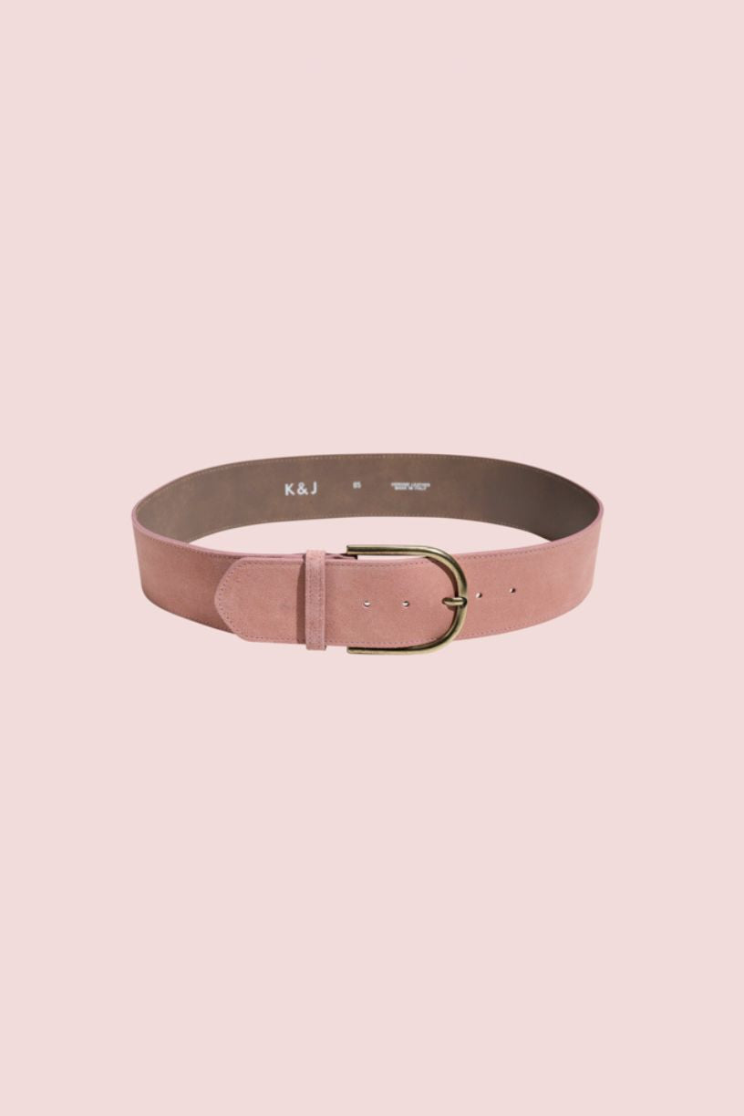 Pink suede outlet belt